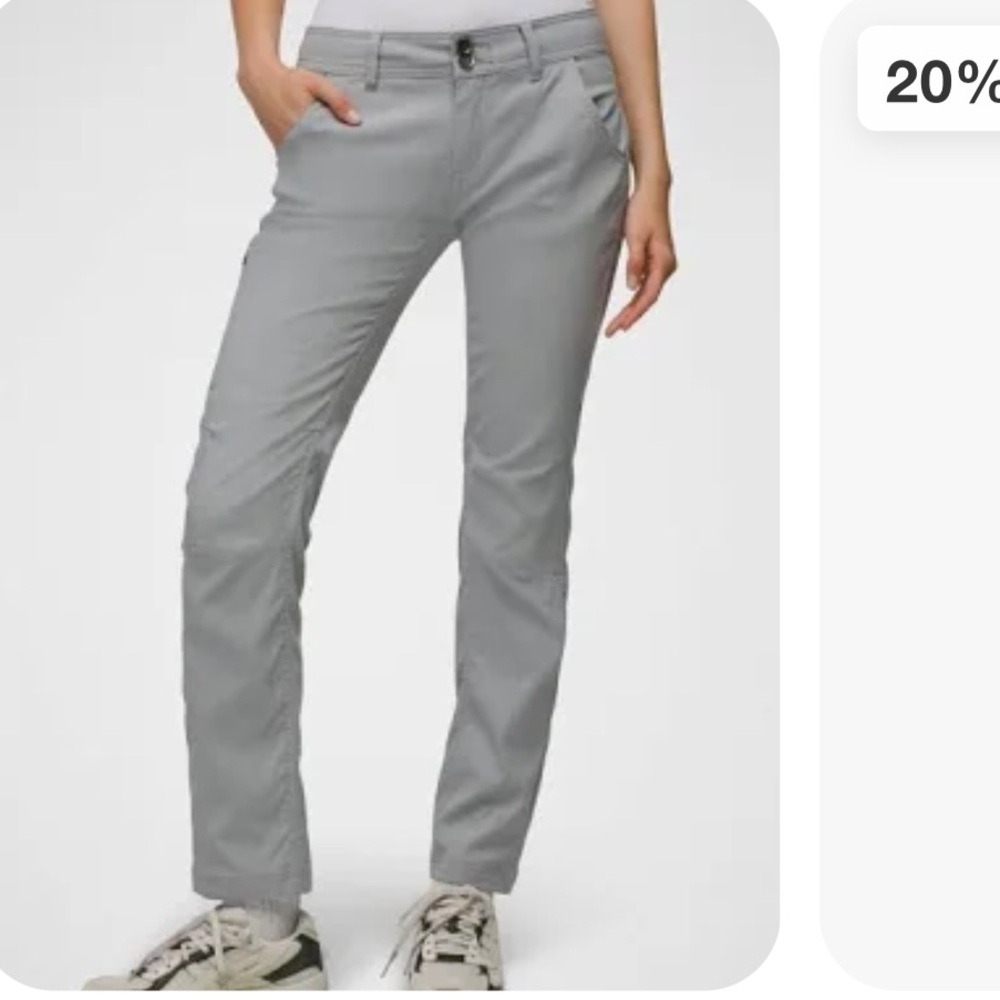 Prana Halle Convertable Hiking 4 pocket pant in Grey Charcoal size 6